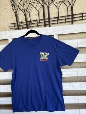Jimmy Buffett Margaritaville Wasted Away Again! T shirt Blue XL